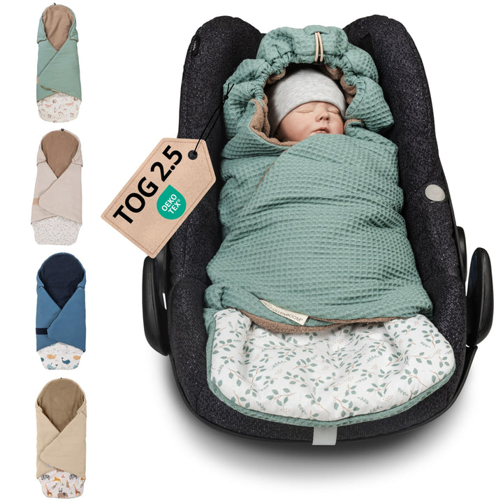 Einschlagdecke Babyschale Baumwolle 2.5 TOG Herbst Winter 0-9 M