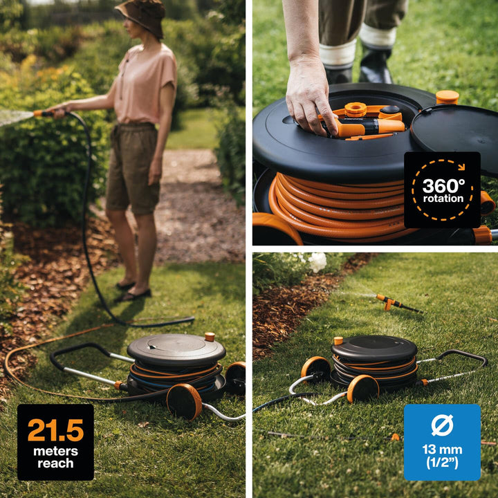 Schlauchtrommel-Set mit Wagen 20m Schlauch für Garten &amp; Terrasse - Bild 6