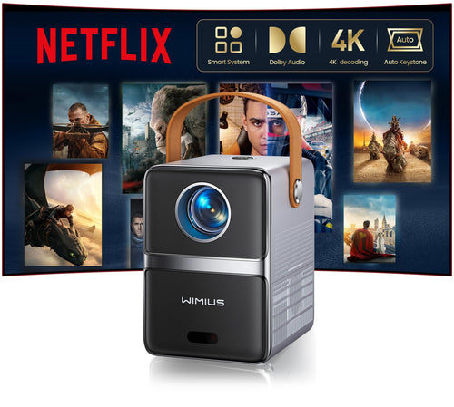 Mini Beamer Full HD 1080P 4K WiFi6 Dolby Audio Smart mit Netflix