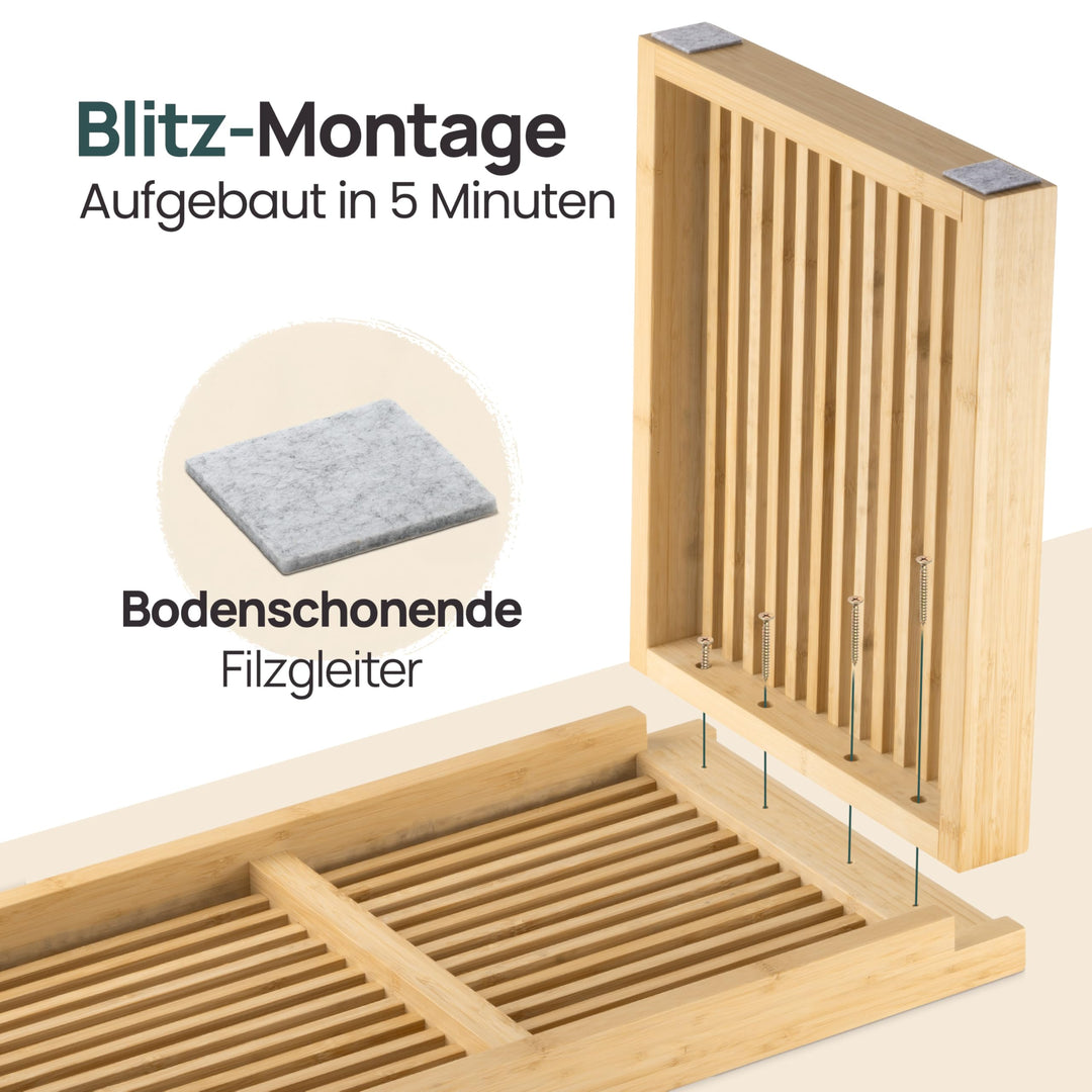 Sitzbank Bambus ohne Lehne für Flur und Esszimmer - Bild 4