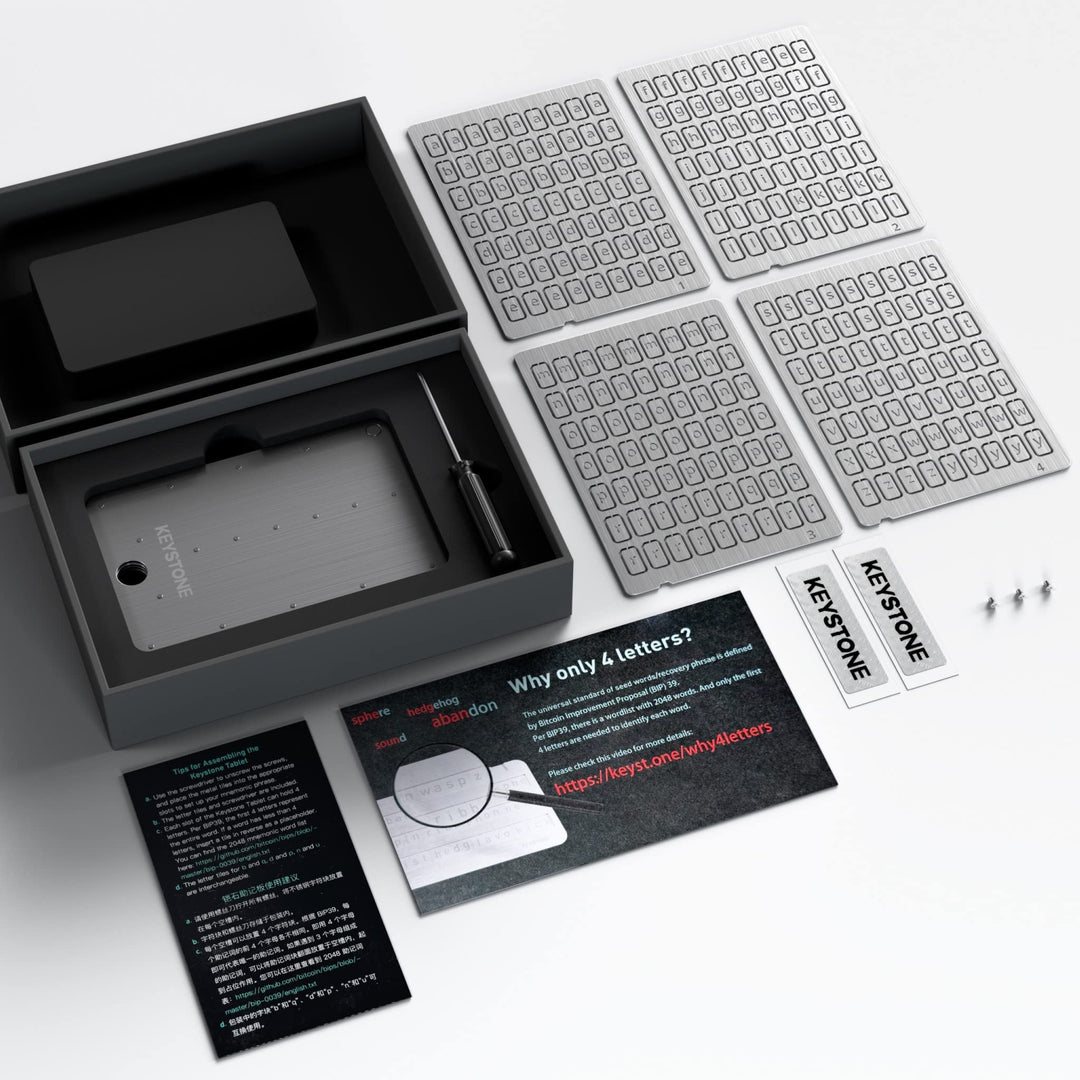 Crypto Seed Phrase Backup Edelstahl 24 Wörter für BIP39 Wallets - Bild 5