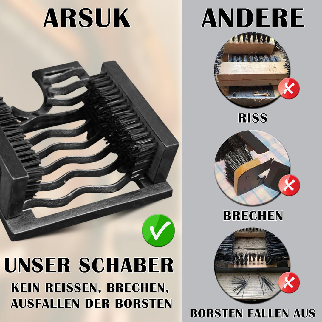 Schuhabstreifer Gusseisen 3-in-1 mit Bürsten und Stiefelknecht - Bild 6