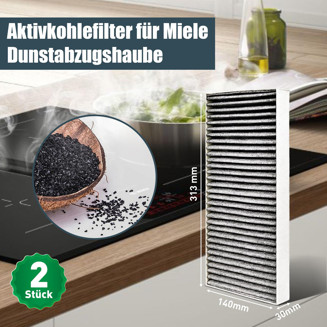 Aktivkohlefilter Dunstabzugshaube 2er-Set DKF 35-P kompatibel - Bild 5
