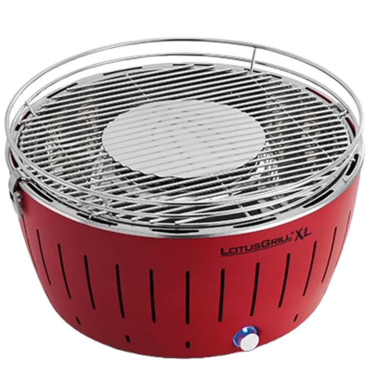 Holzkohlegrill raucharmen Tischgrill XL Rot mit USB-Anschluss - Bild 2