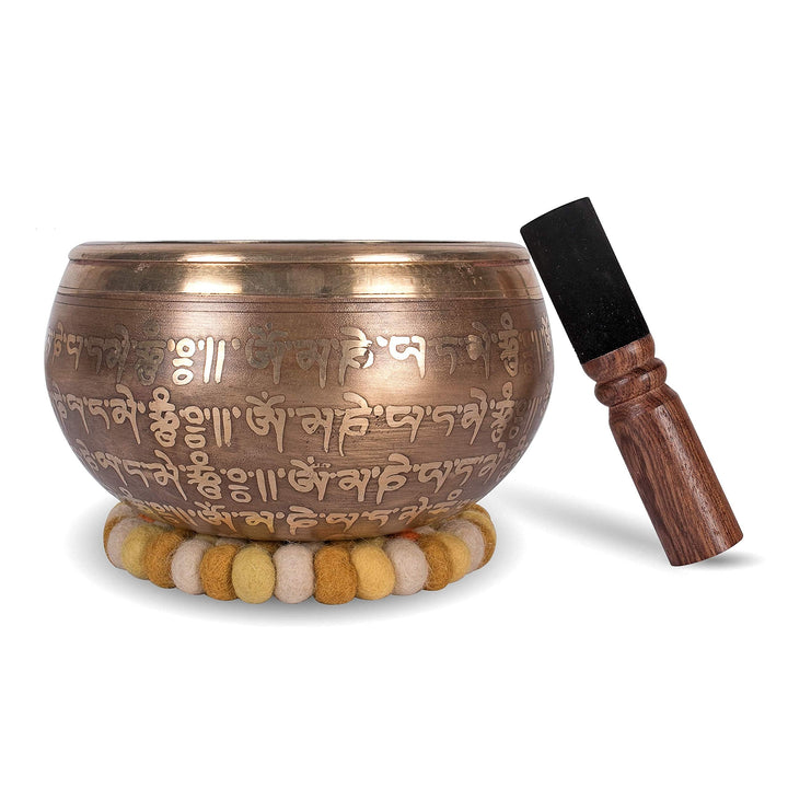 Klangschalen Set tibetisch 15 cm 800 g tiefer Ton mit Geschenkbox - Bild 8
