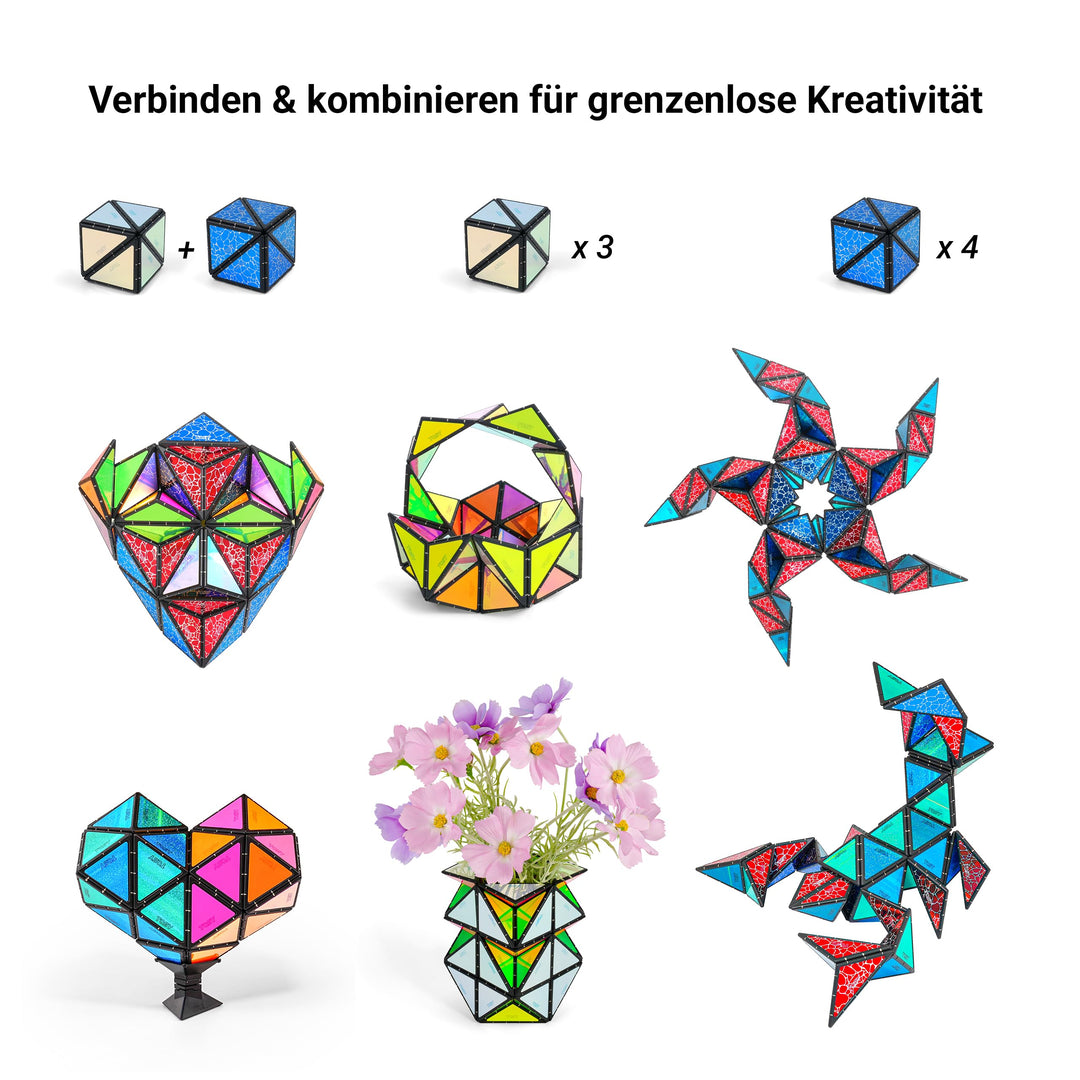 Magnet-Pyramiden-Puzzle leuchtend 12 Teile 243 Magnete STEM-Spielzeug - Bild 10