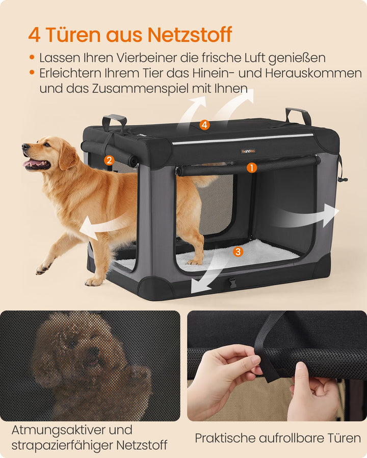 Faltbare Hundebox XL Oxford-Gewebe 91x64cm für grosse Hunde - Bild 5