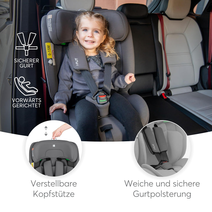Kindersitz i-Size ISOFIX 9-36 kg Gruppe 1/2/3 Armeegrün - Bild 5