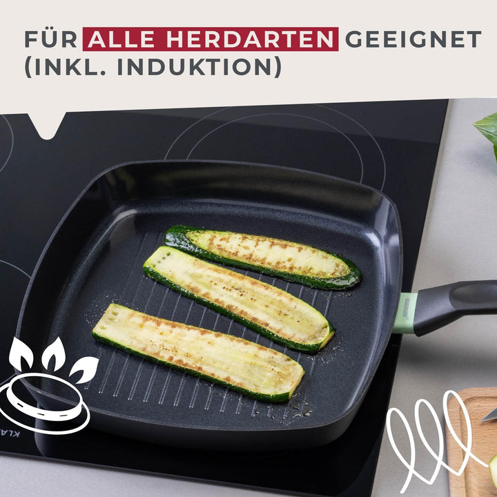 Grillpfanne Aluminium Ø 26 cm PFAS-freie Keramikbeschichtung Induktion - Bild 5