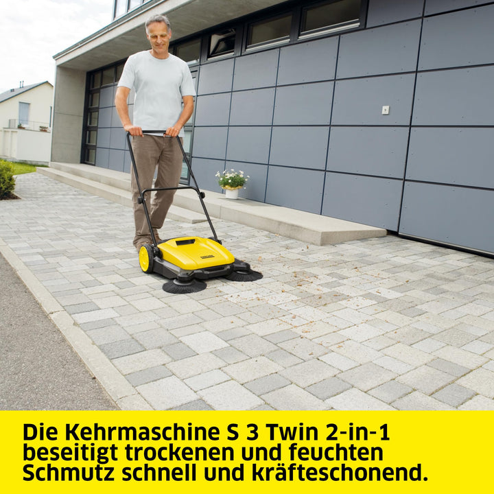 Kehrmaschine 2-in-1 mit 650 mm Arbeitsbreite fuer Hof und Terrasse - Bild 2