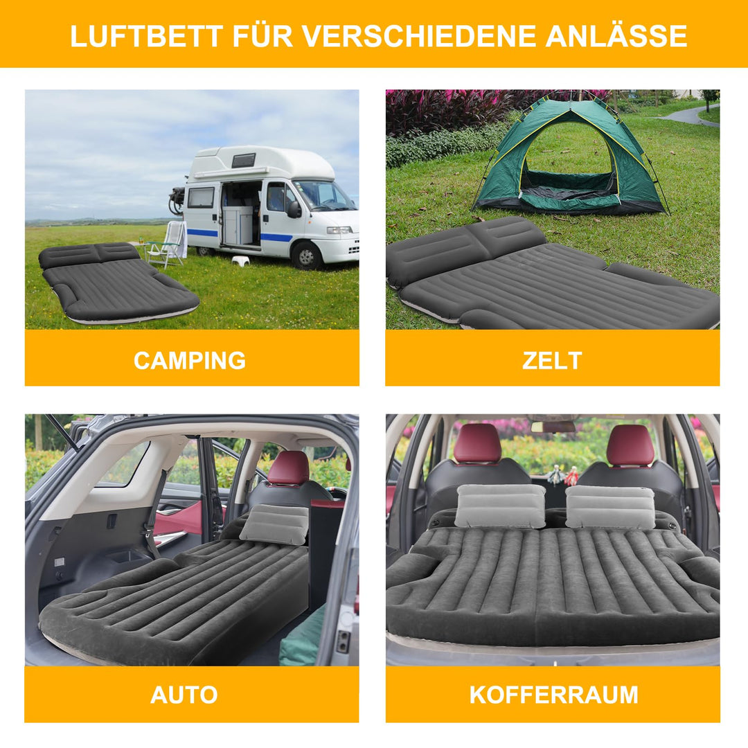 Auto Luftmatratze SUV doppelseitig beflockt mit 2 Kissen &amp; Pumpe - Bild 3