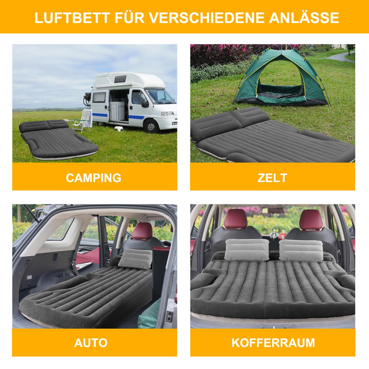 Auto Luftmatratze SUV doppelseitig beflockt mit 2 Kissen &amp; Pumpe - Bild 3