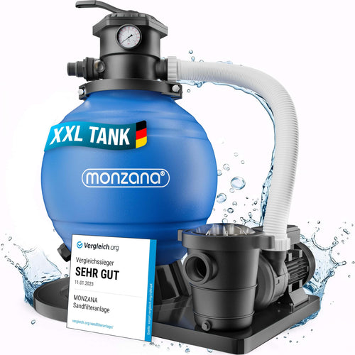 Sandfilteranlage Pool 15.900 L/h für Pools bis 70.000 L mit 7-Wege-Ventil