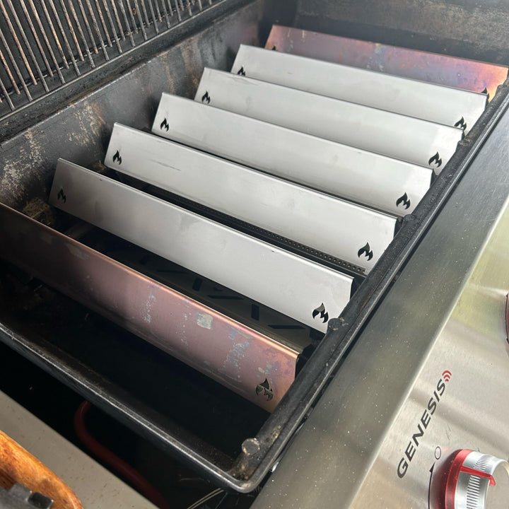 Aromaschiene Edelstahl für Weber Genesis II 400 &amp; 600 Serien - Bild 6