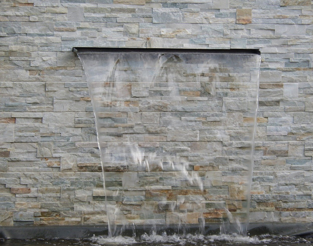 Edelstahl Wasserfall 30 cm mit LED-Beleuchtung für Garten &amp; Pool - Bild 2