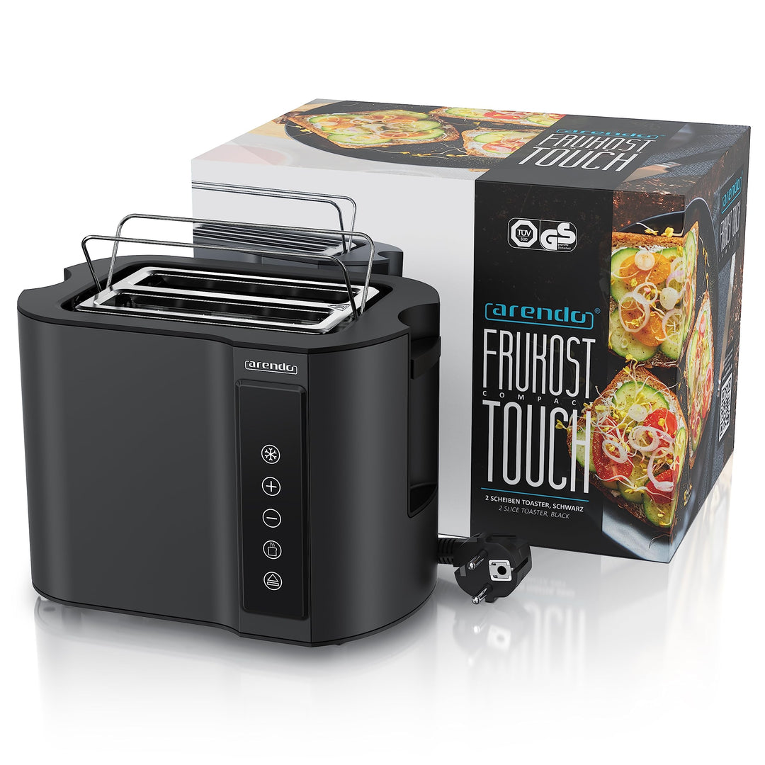 Toaster 2 Scheiben Edelstahl Touchpanel 800W mit Brötchenaufsatz 7 Bräunungsgrade - Bild 8