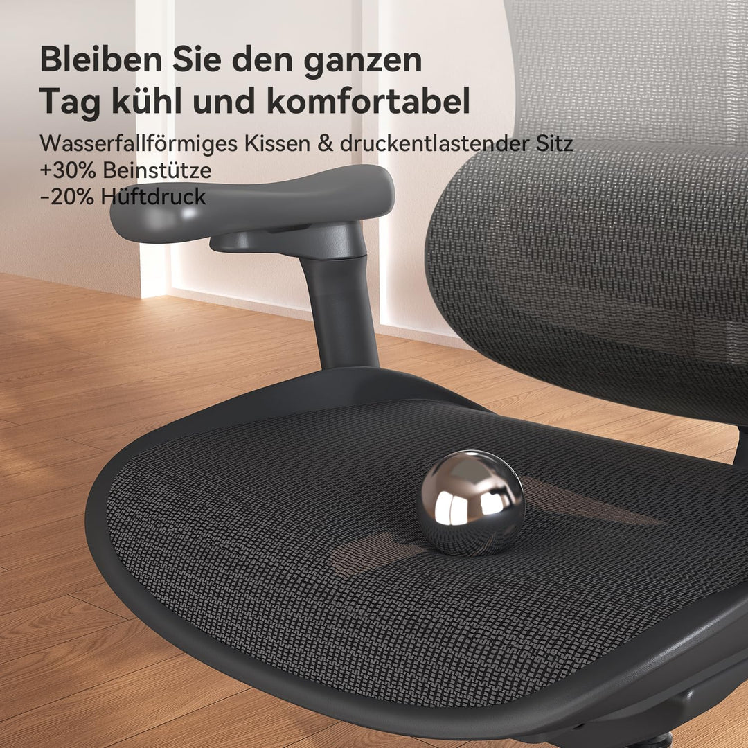 Ergonomischer Bürostuhl Netz mit dynamischer Lendenstütze bis 150 kg - Bild 10