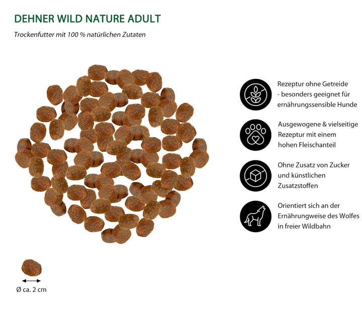 Trockenfutter Hund getreidefrei Pferd &amp; Rind 70% Fleisch 12 kg - Bild 2