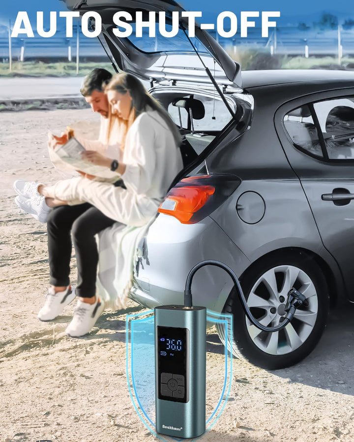 Akku-Luftkompressor 150 PSI 6000 mAh mit Auto-Stopp für Reifen - Bild 4