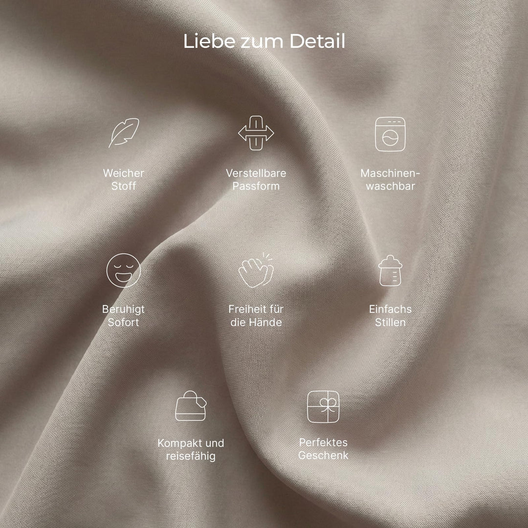 Ring Sling Tragetuch Schwarz für Neugeborene 3,6–15 kg - Bild 3