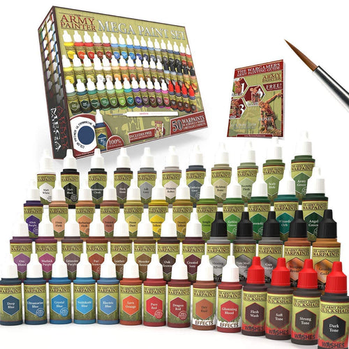 Miniatur-Farbset 50 Warpaints mit Wargamer Regiment Pinsel