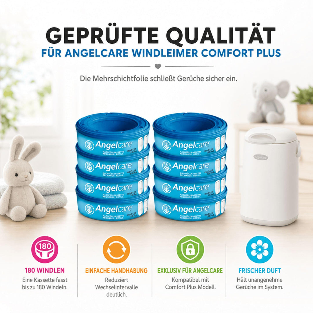 Windeleimer Nachfüllkassetten 8er-Pack Mehrschichtfolie für Comfort Plus - Bild 5