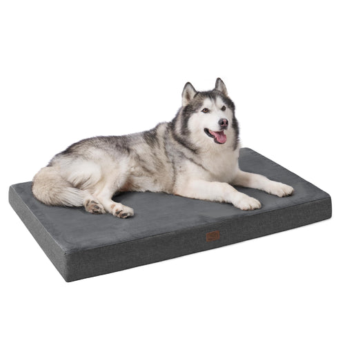 Orthopädisches Hundebett XXL Memory Foam 120x74x10cm Dunkelgrau