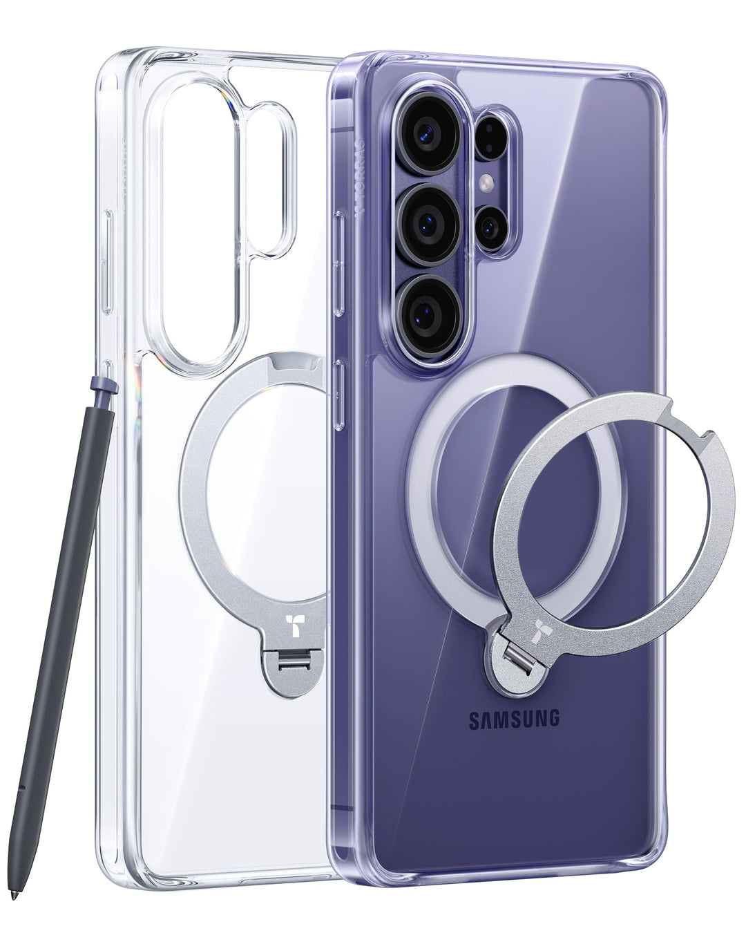 Handyhülle Samsung Galaxy S26 Ultra Klar 360° Magnet-Ständer