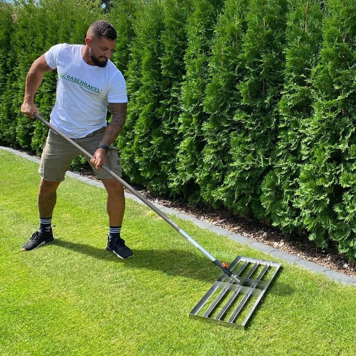 Rasenrakel Edelstahl V2A 80x30cm zum Sanden und Nivellieren - Bild 2