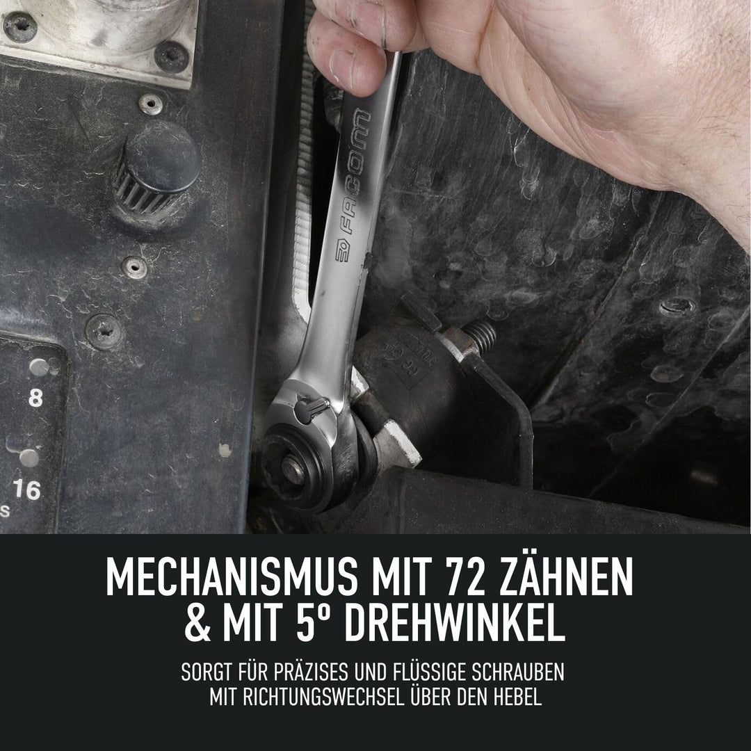 Knarren-Ringratschenschlüssel-Satz 2-tlg. 8 Grössen 5° Drehwinkel - Bild 4