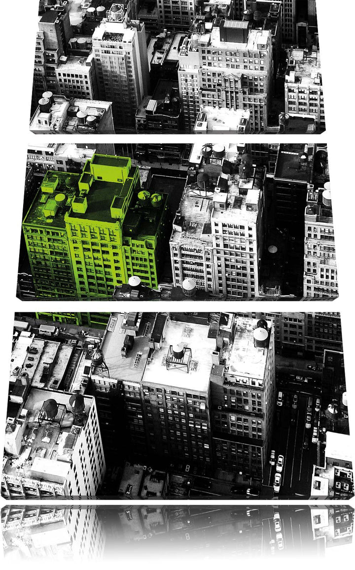 Leinwandbild New York City 3-teilig Schwarz-Weiss 120x80cm