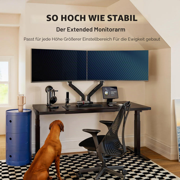 Dual Monitor Halterung 13–40 Zoll ergonomisch mit USB bis 12 kg - Bild 8