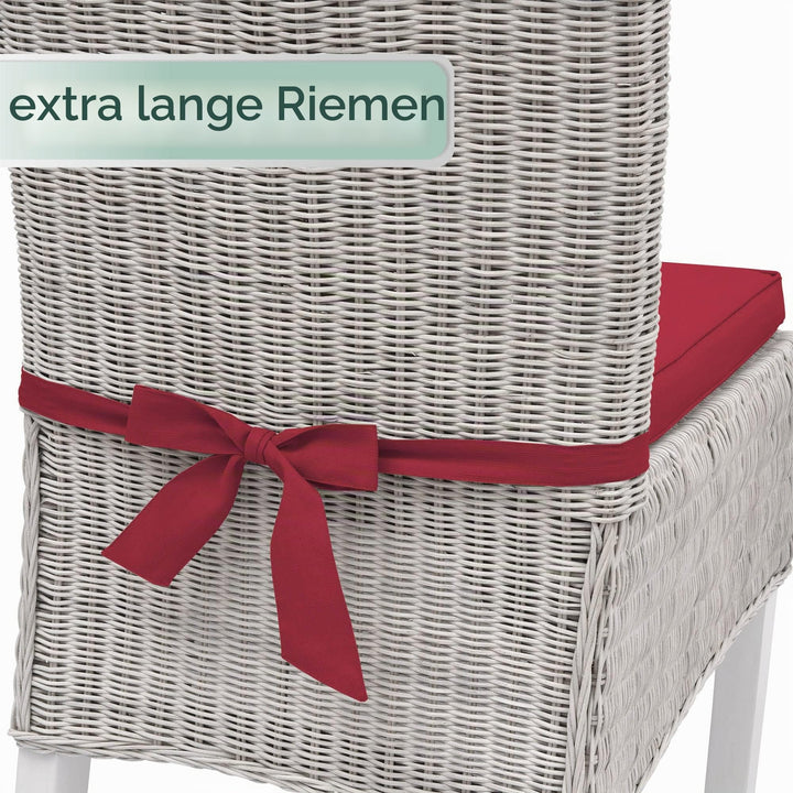 Sitzkissen Outdoor 4er-Set Polyester 45x40x5 cm für Gartenstühle - Bild 5