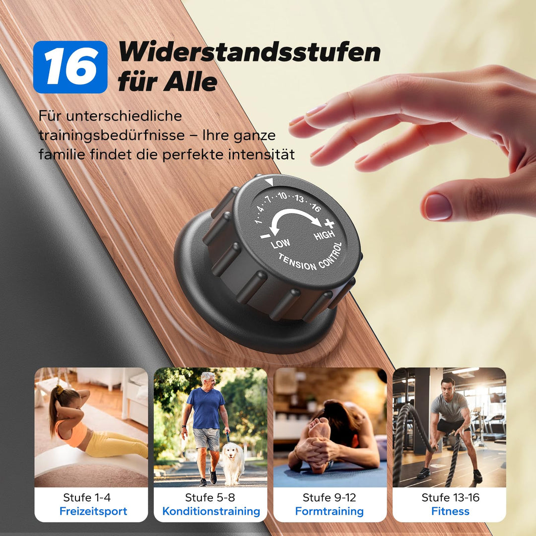 Magnetisches Rudergerät 16 Stufen 130cm Schiene klappbar fuer Zuhause - Bild 4