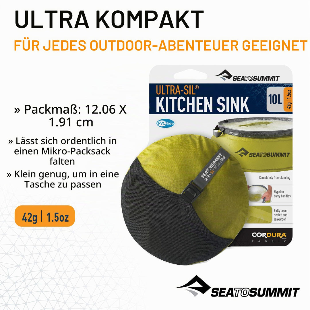 Faltbare Camping-Spülwanne 10 Liter ultraleicht für Outdoor - Bild 3