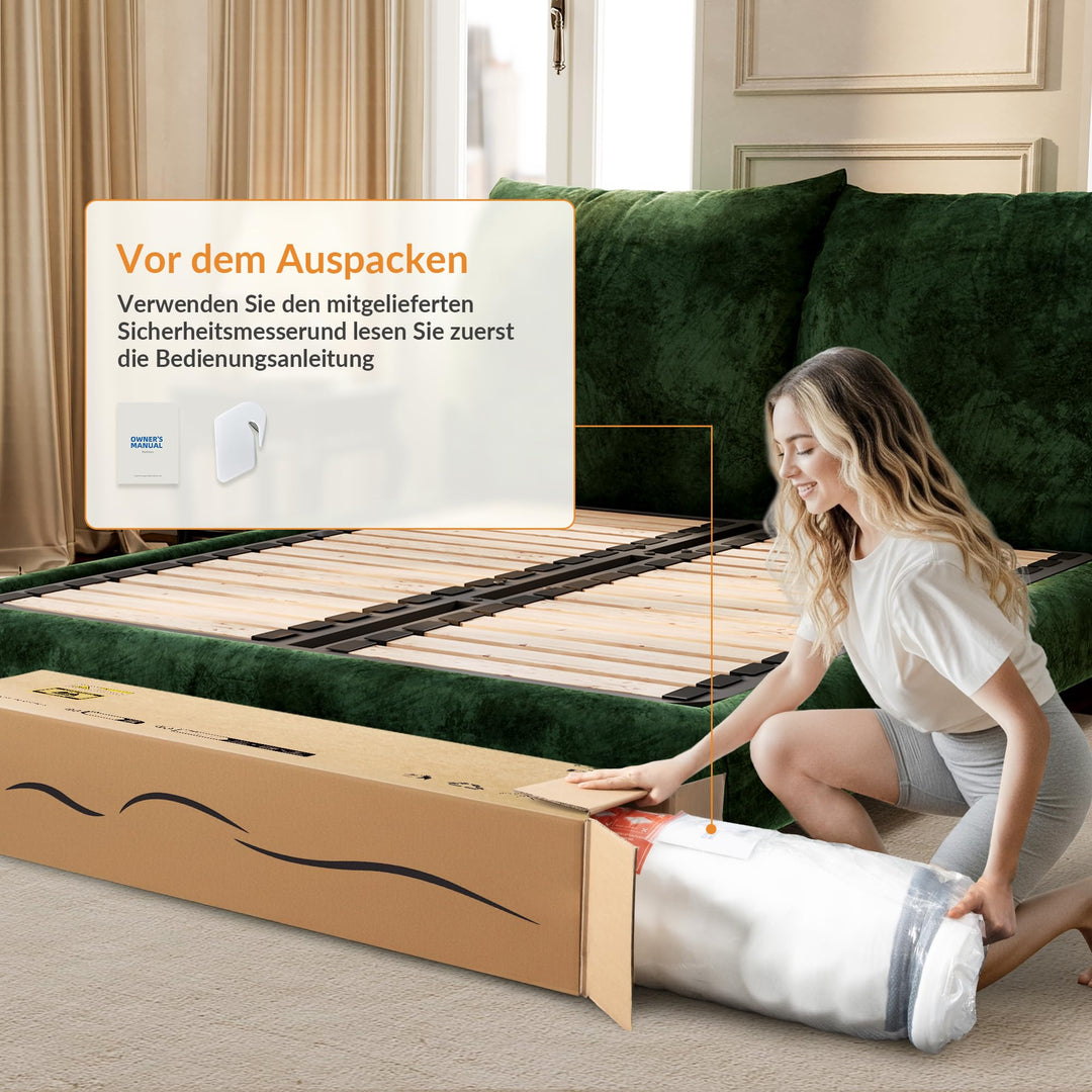 Taschenfederkernmatratze 140x200 H3 7-Zonen Hybrid 25 cm hoch - Bild 7