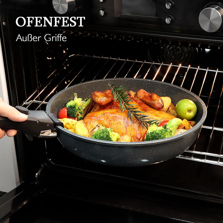 Topfset mit abnehmbarem Griff 11-teilig Granit-Antihaft Induktion - Bild 5