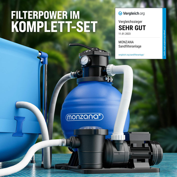 Sandfilteranlage Pool 15.900 L/h für Pools bis 70.000 L mit 7-Wege-Ventil - Bild 4