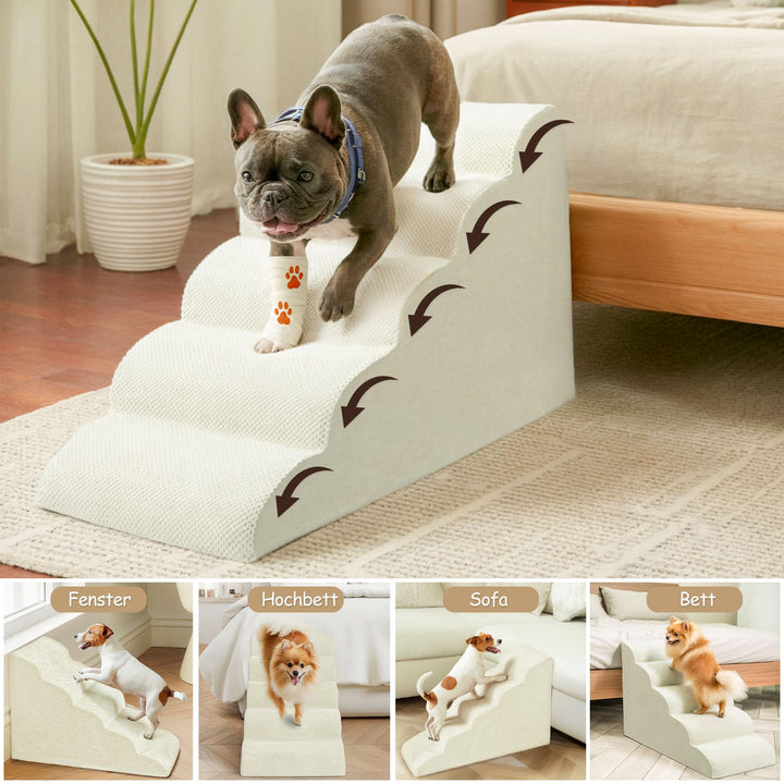 Hundetreppe 5 Stufen Schaumstoff 62 cm für Bett und Sofa - Bild 6