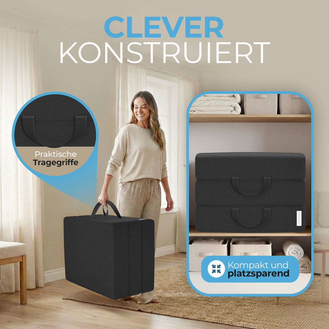 Klappmatratze Schaumstoff 15 cm dreifach faltbar 90x200 cm - Bild 4