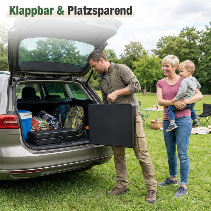 Bierzeltgarnitur klappbar Stahl 3-teilig für 8 Personen, schwarz - Bild 5