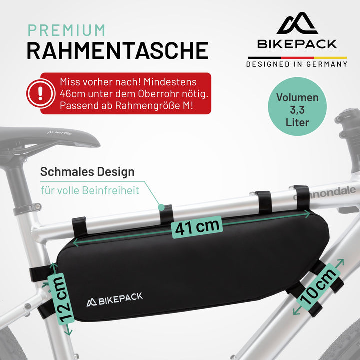 Rahmentasche Fahrrad wasserabweisend für Rennrad und Gravel - Bild 2