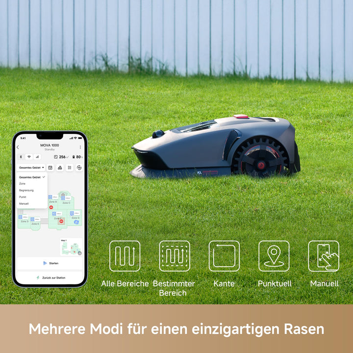 Mähroboter ohne Begrenzungskabel 360° 3D LiDAR bis 1000 m² Rasen - Bild 8