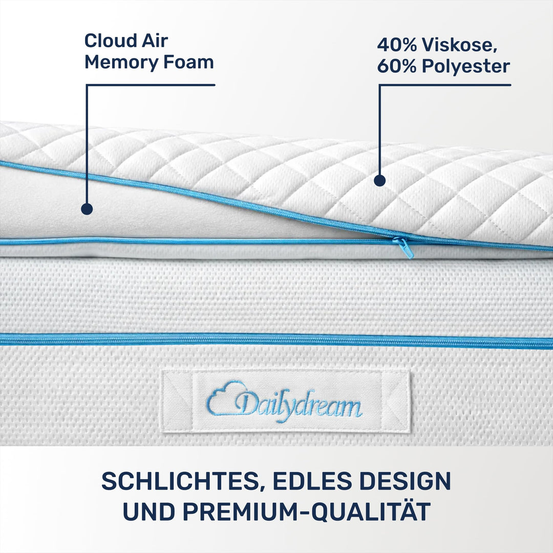 Matratzentopper Memory Foam 140x200 cm 5 cm weich