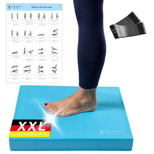 Balance Pad XXL Schaumstoff 50x40x6cm mit Widerstandsband für Physiotherapie
