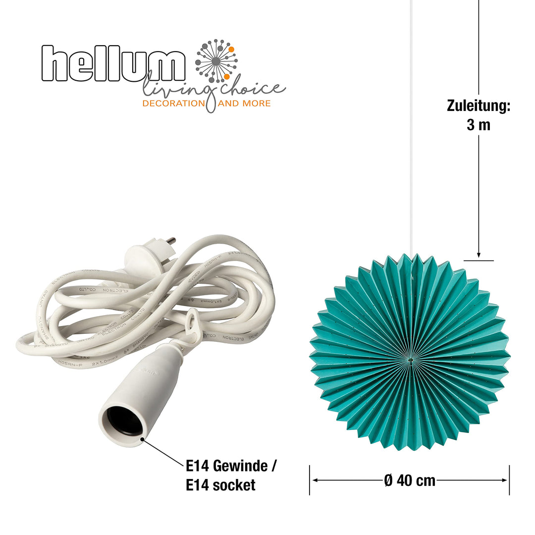 Lampion Outdoor wetterfest Grün Ø40cm mit E14 LED Stecker - Bild 3