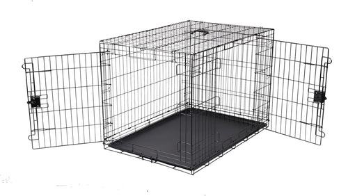 Hundekäfig Metalldraht faltbar mit Trennwand und Bodenwanne, L 107 cm