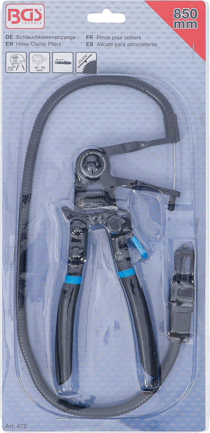 Schlauchklemmenzange semi-flexibel 850 mm für 18–54 mm Federschellen - Bild 4