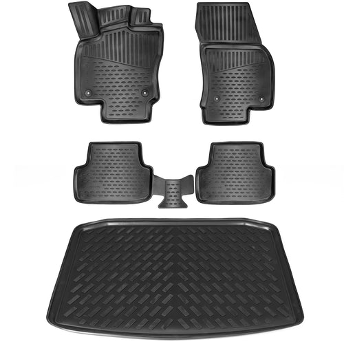 Gummimatten & Kofferraumwanne Set VW Tiguan II 2016-2024 TPE