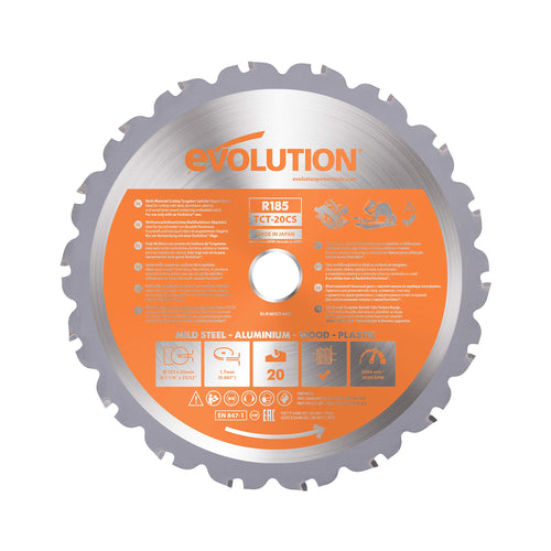 TCT-Sägeblatt 185mm Multimaterial 20 Zähne für Kreis- und Kappsäge